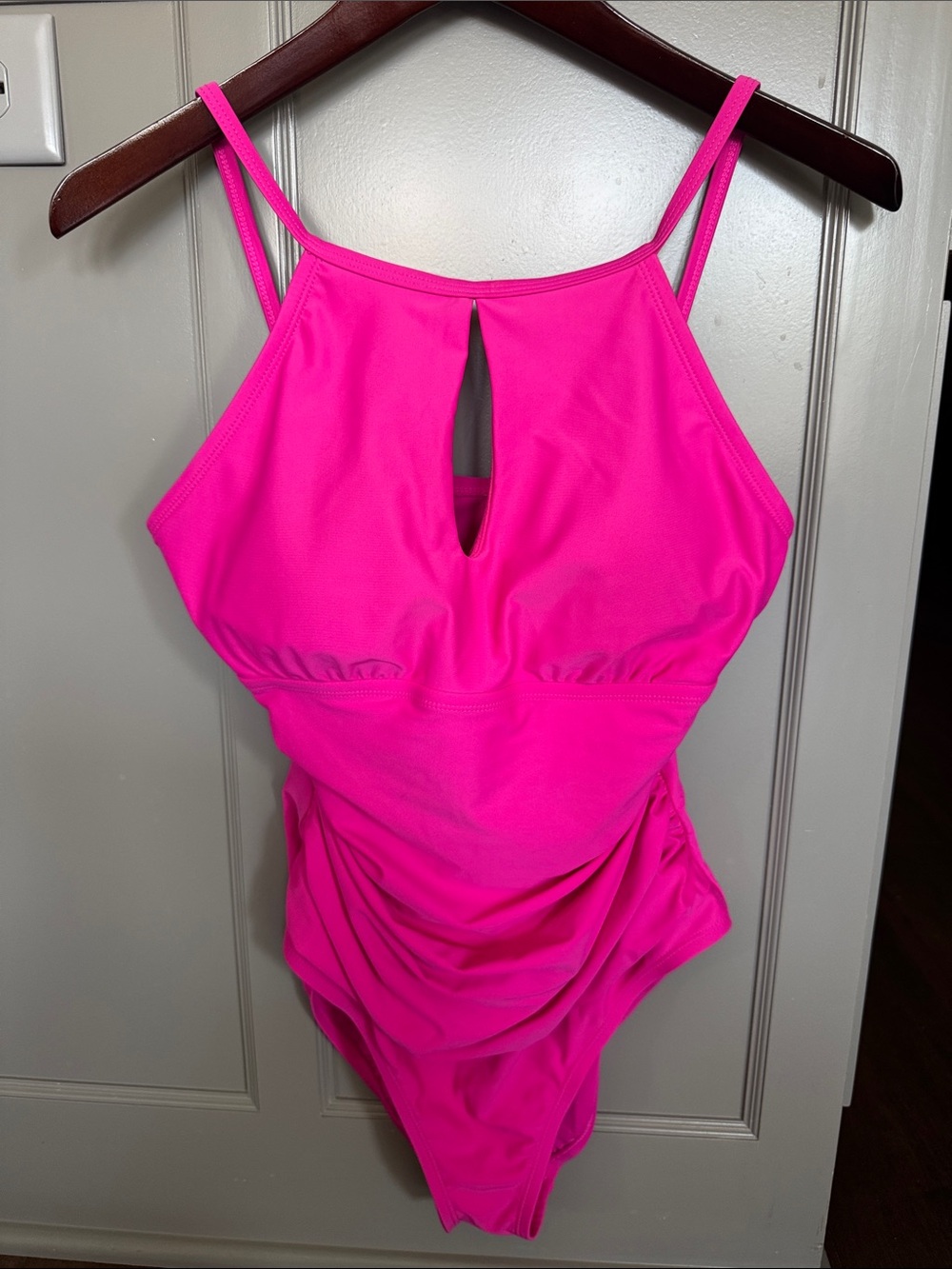 Ellen Tracy Hot Pink One-Piece Swimsuit